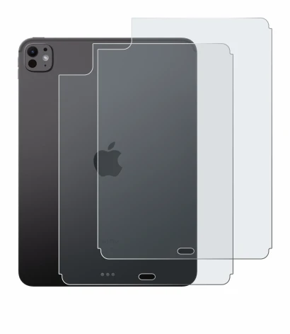 Abbildung des Geräts Apple iPad Pro 11" WiFi 2024 (Rückseite) mit einer Vielzahl des Displayschutzes.