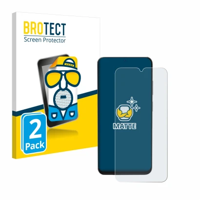 Vorderseite einer Produktverpackung mit dem Markenlogo BROTECT. Daneben ist das Gerät Doogee N55 Pro mit dem zugehörigen Displ