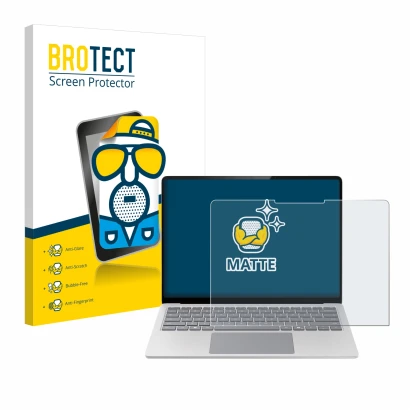 Vorderseite einer Produktverpackung mit dem Markenlogo BROTECT. Daneben ist das Gerät Microsoft Surface Laptop 7 13.8