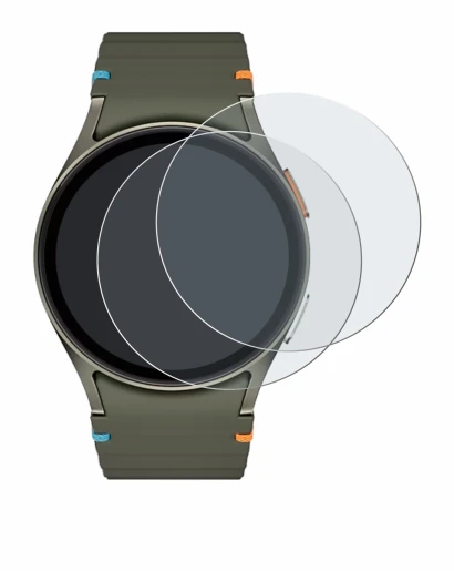 Abbildung des Geräts Samsung Galaxy Watch 7 (40 mm) mit einer Vielzahl des Displayschutzes.
