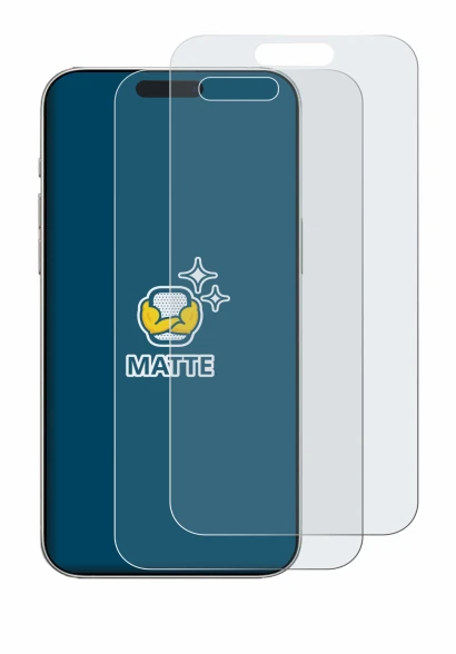 Abbildung des Geräts Apple iPhone 16 mit einer Vielzahl des Displayschutzes.