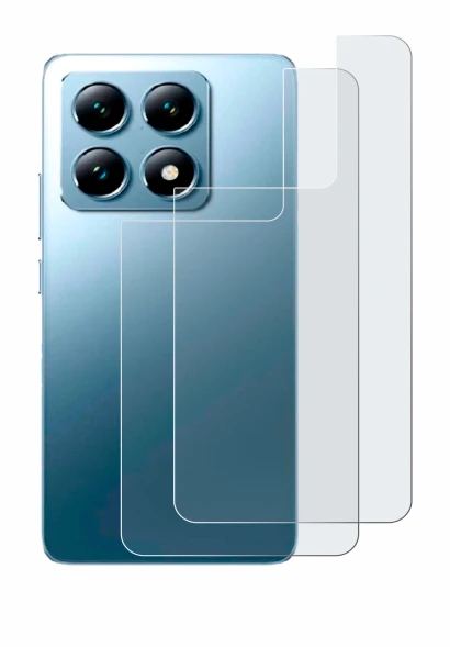 Abbildung des Geräts Xiaomi 14T Pro (Rückseite) mit einer Vielzahl des Displayschutzes.