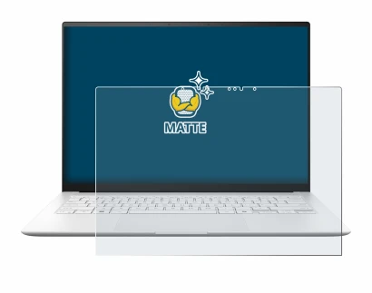 Abbildung des Geräts ASUS ZenBook S 14 UX5406 mit einer Vielzahl des Displayschutzes.