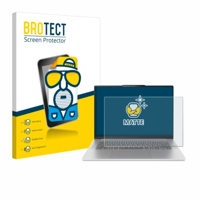 Vorderseite einer Produktverpackung mit dem Markenlogo BROTECT. Daneben ist das Gerät Lenovo IdeaPad Slim 5 Gen 10 15" mit dem