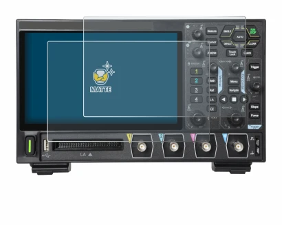 Abbildung des Geräts Rigol DHO914 mit einer Vielzahl des Displayschutzes.