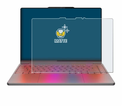 Abbildung des Geräts Lenovo Yoga 9i 2-in-1 Gen 10 Aura Edition 14" mit einer Vielzahl des Displayschutzes.