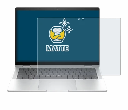 Abbildung des Geräts HP EliteBook X Flip G1i 14" mit einer Vielzahl des Displayschutzes.