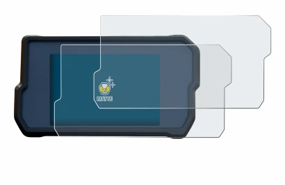 Abbildung des Geräts KTM 390 / 890 Adventure 2020+ mit einer Vielzahl des Displayschutzes.