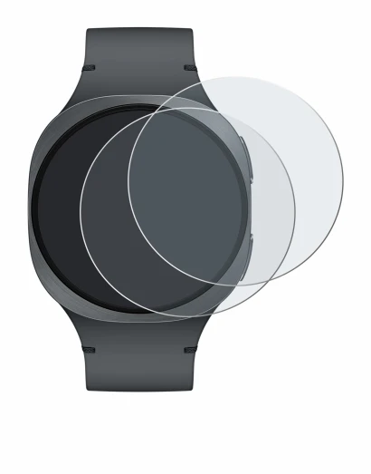 Abbildung des Geräts Samsung Galaxy Watch 8 (40 mm) mit einer Vielzahl des Displayschutzes.