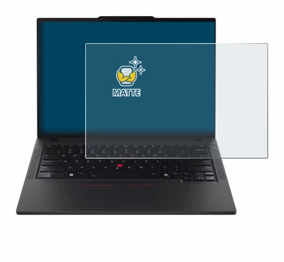 Abbildung des Geräts Lenovo ThinkPad T14 Gen 6 mit einer Vielzahl des Displayschutzes.