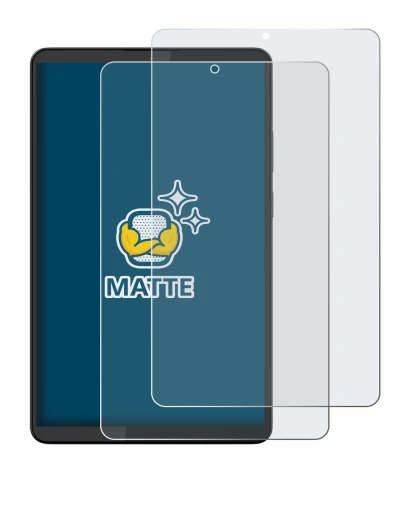 Abbildung des Geräts Lenovo Tab One 8.7" mit einer Vielzahl des Displayschutzes.