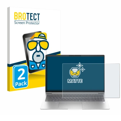 Vorderseite einer Produktverpackung mit dem Markenlogo BROTECT. Daneben ist das Gerät HP EliteBook 6 G1i 13 mit dem zugehörige