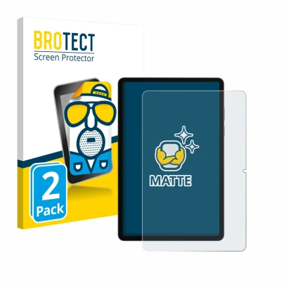 Vorderseite einer Produktverpackung mit dem Markenlogo BROTECT. Daneben ist das Gerät Samsung Galaxy Tab S11 (Hochformat) mit 