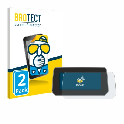 Vorderseite einer Produktverpackung mit dem Markenlogo BROTECT. Daneben ist das Gerät Mazda CX-5 2020 mit dem zugehörigen Disp