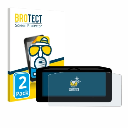 Vorderseite einer Produktverpackung mit dem Markenlogo BROTECT. Daneben ist das Gerät Ducati XDiavel V4 2025 Tachoanzeige mit 