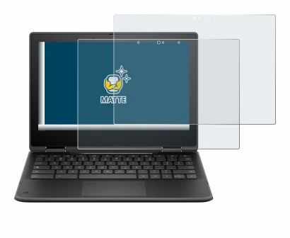 Abbildung des Geräts HP Fortis Flip G1i 11" mit einer Vielzahl des Displayschutzes.