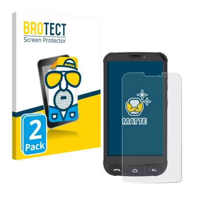 Vorderseite einer Produktverpackung mit dem Markenlogo BROTECT. Daneben ist das Gerät Olympia Neo Mini mit dem zugehörigen Dis