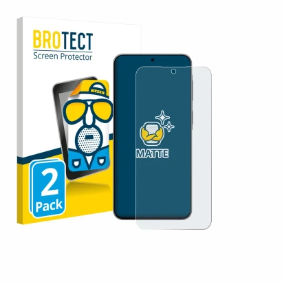 Vorderseite einer Produktverpackung mit dem Markenlogo BROTECT. Daneben ist das Gerät Samsung Galaxy A57 5G mit dem zugehörige