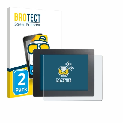 Vorderseite einer Produktverpackung mit dem Markenlogo BROTECT. Daneben ist das Gerät Weintek cMT3092X mit dem zugehörigen Dis