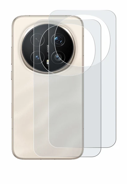 Abbildung des Geräts Honor Magic 8 Pro (Rückseite) mit einer Vielzahl des Displayschutzes.