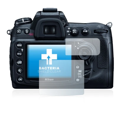 Abbildung des Geräts Nikon D300 mit einer Vielzahl des Displayschutzes.