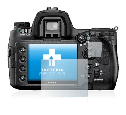 Abbildung des Geräts Sony Alpha 850 (DSLR-A850) mit einer Vielzahl des Displayschutzes.