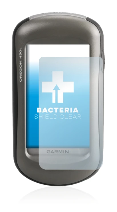 Abbildung des Geräts Garmin Oregon 450 mit einer Vielzahl des Displayschutzes.
