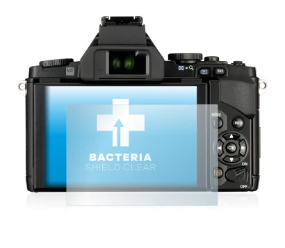 Abbildung des Geräts Olympus OM-D E-M5 mit einer Vielzahl des Displayschutzes.