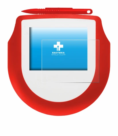 Abbildung des Geräts Signotec Signature Pad Omega mit einer Vielzahl des Displayschutzes.