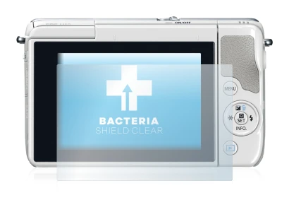 Abbildung des Geräts Canon EOS M10 mit einer Vielzahl des Displayschutzes.