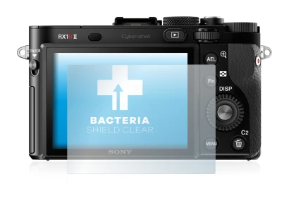 Abbildung des Geräts Sony Cyber-Shot DSC-RX1R II mit einer Vielzahl des Displayschutzes.