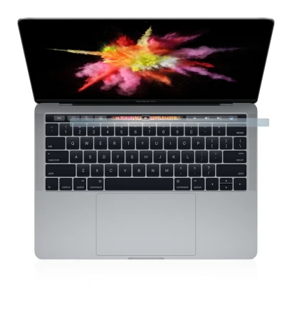 Abbildung des Geräts Apple MacBook Pro 13" 2017 (Unteres Display) mit einer Vielzahl des Displayschutzes.