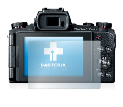 Abbildung des Geräts Canon PowerShot G1 X Mark III mit einer Vielzahl des Displayschutzes.