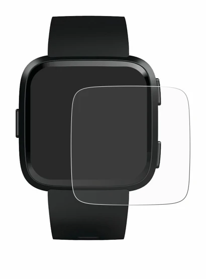 Abbildung des Geräts Fitbit Versa mit einer Vielzahl des Displayschutzes.