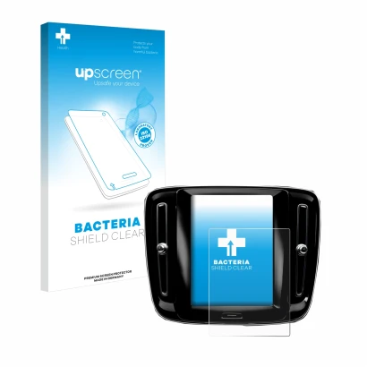 Vorderseite einer Produktverpackung mit dem Markenlogo upscreen. Daneben ist das Gerät Volvo XC40 Sensus Connect 8.7" 2018-202