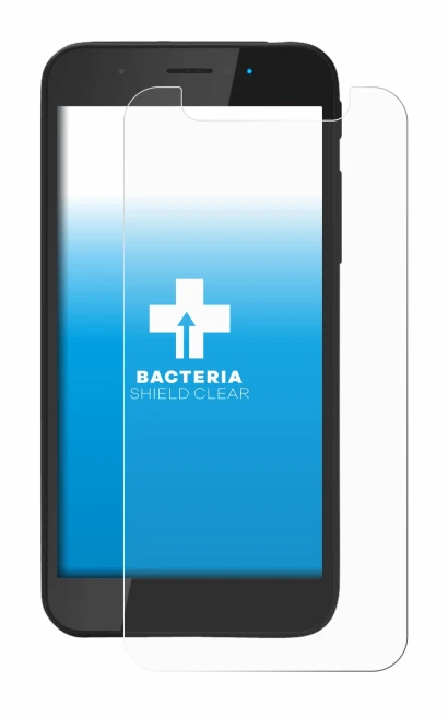 Abbildung des Geräts Shiftphones Shift5me mit einer Vielzahl des Displayschutzes.