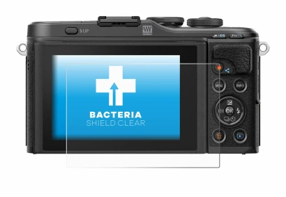 Abbildung des Geräts Olympus PEN E-PL10 mit einer Vielzahl des Displayschutzes.