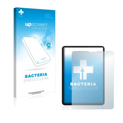 Vorderseite einer Produktverpackung mit dem Markenlogo upscreen. Daneben ist das Gerät Apple iPad Pro 11" WiFi 2020 (2. Gen.) 