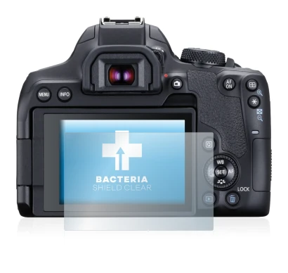 Abbildung des Geräts Canon EOS 850D mit einer Vielzahl des Displayschutzes.