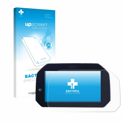 Vorderseite einer Produktverpackung mit dem Markenlogo upscreen. Daneben ist das Gerät BMW S 1000 RR 2019 Connectivity TFT 6.5