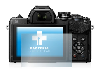 Abbildung des Geräts Olympus OM-D E-M10 Mark IV mit einer Vielzahl des Displayschutzes.