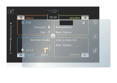 Abbildung des Geräts Bosch Suzuki Vitara 1.4 BoosterJet 2019 SLDA Infotainment System mit einer Vielzahl des Displayschutzes.