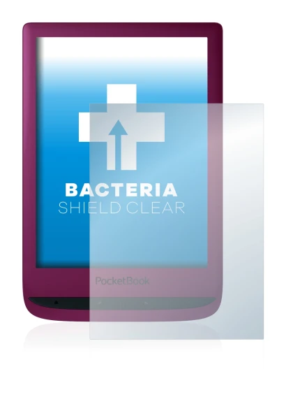 Abbildung des Geräts PocketBook Touch Lux 5 mit einer Vielzahl des Displayschutzes.