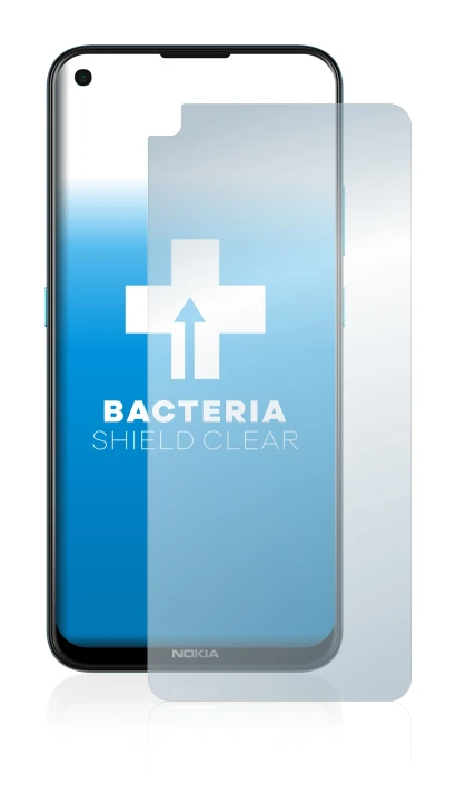 Abbildung des Geräts Nokia 5.4 mit einer Vielzahl des Displayschutzes.