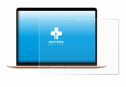 Abbildung des Geräts Apple MacBook Air M1 2020 mit einer Vielzahl des Displayschutzes.