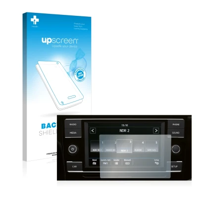 Vorderseite einer Produktverpackung mit dem Markenlogo upscreen. Daneben ist das Gerät Volkswagen T6.1 California 2021 Composi