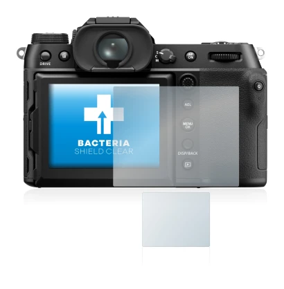 Abbildung des Geräts Fujifilm GFX50S II mit einer Vielzahl des Displayschutzes.