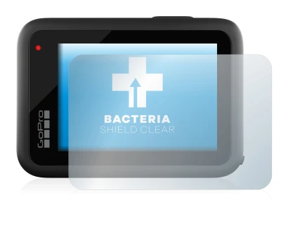 Abbildung des Geräts GoPro Hero 10 Black mit einer Vielzahl des Displayschutzes.