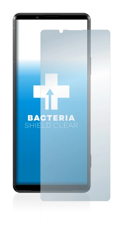 Abbildung des Geräts Sony Xperia Pro-I mit einer Vielzahl des Displayschutzes.