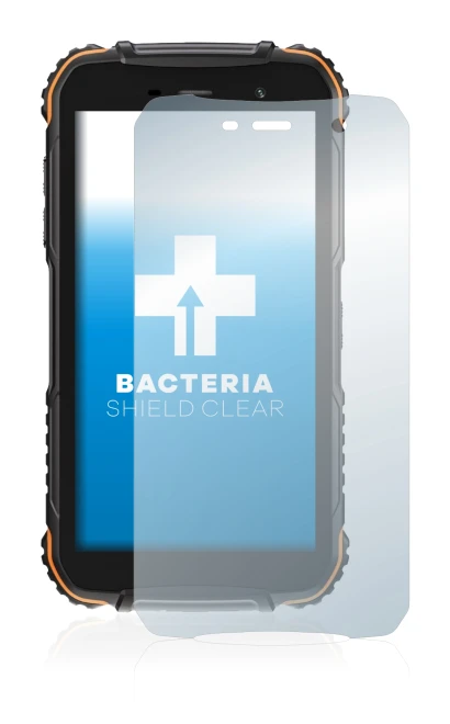 Abbildung des Geräts Doogee S35T mit einer Vielzahl des Displayschutzes.